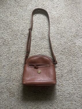 Brown Faux Leather Crossbody Bag -by White Mountain - Classic Everyday Style